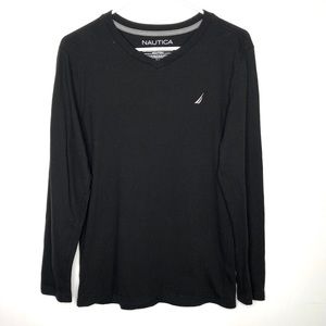 Boys Nautica Long Sleeve Tee Black Large 14-16